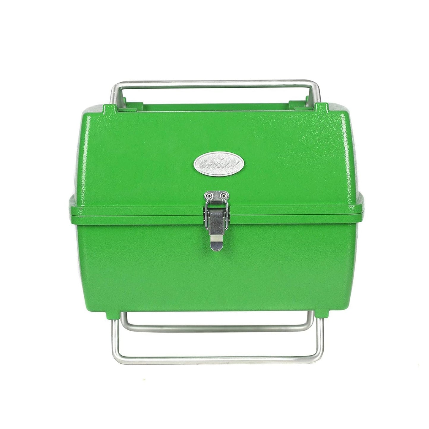 Grătar portabil pe cărbune, grătar de grădină, grătar de picnic verde, cu 13 piese