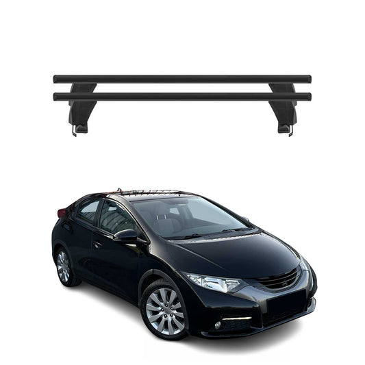 Menabo Dachträger für Honda Civic mk9 Schrägheck 2011-2017 50kg Alu Schwarz 2x