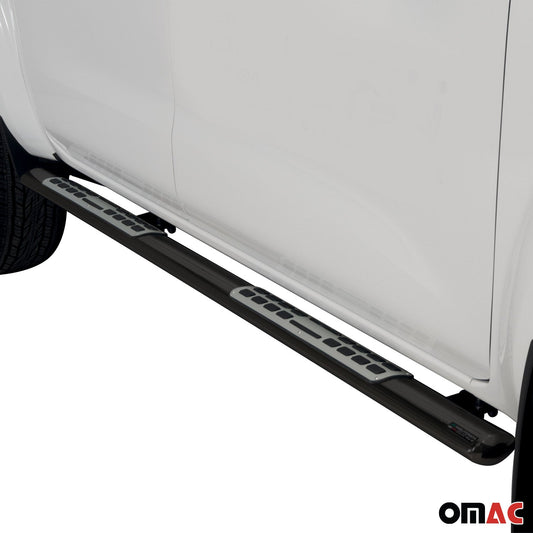 Edelstahl Seitenschweller Schwellerrohre für Renault Alaskan 2017-2021 Schwarz