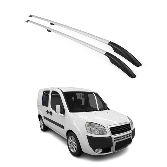 Dachreling Dachgepäckträger für Fiat Doblo 2000-2010 Kurzer Alu Grau