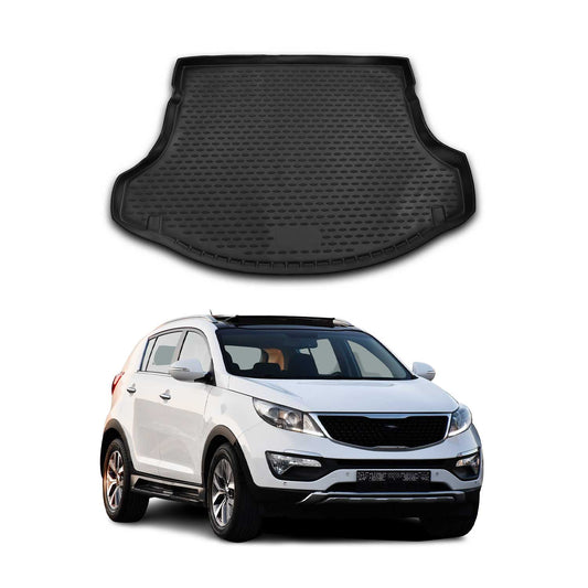 Covoraș portbagaj/tapițerie portbagaj pentru Kia Sportage 2010-2015, cauciuc TPE, negru