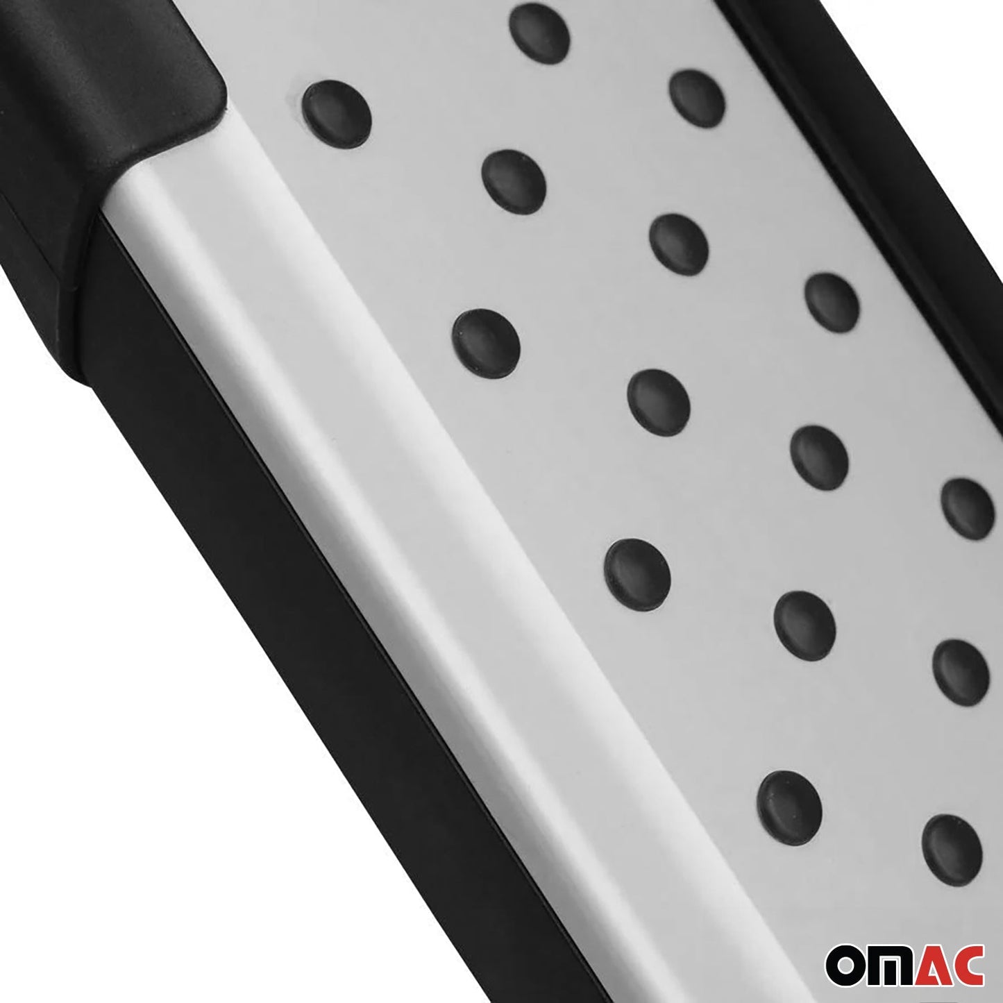 Seitenbretter Trittbretter für Ford Transit Custom 2023-25 L1 Silber-Schwarz 2x