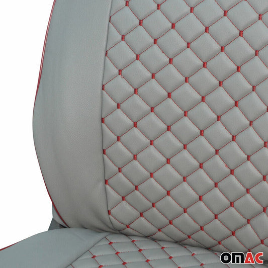 Husă de scaun din piele ecologică, piele gri, pentru VW T5 T6 Multivan Caravelle 1+1