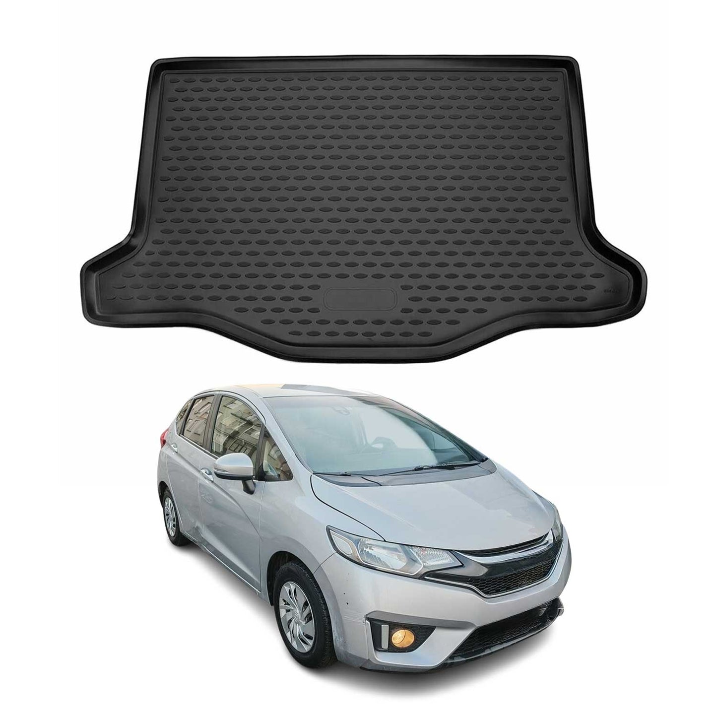 Kofferraummatte Kofferraumwanne für Honda Fit / Jazz 2013-2018 Gummi TPE Schwarz