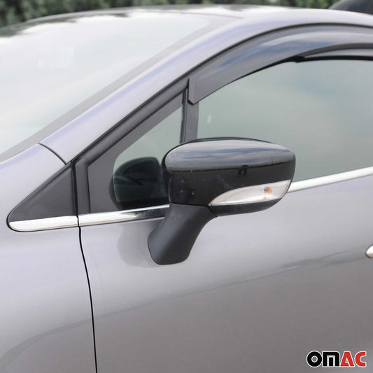 Benzi decorative pentru geamuri Renault Clio hatchback, oțel inoxidabil cromat, 8 bucăți