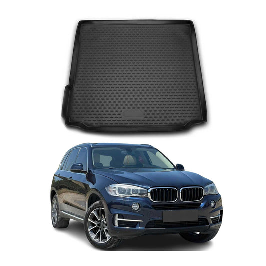 Covoraș portbagaj/tapițerie portbagaj pentru BMW X5 F15 F85 2013-2018, cauciuc TPE, negru