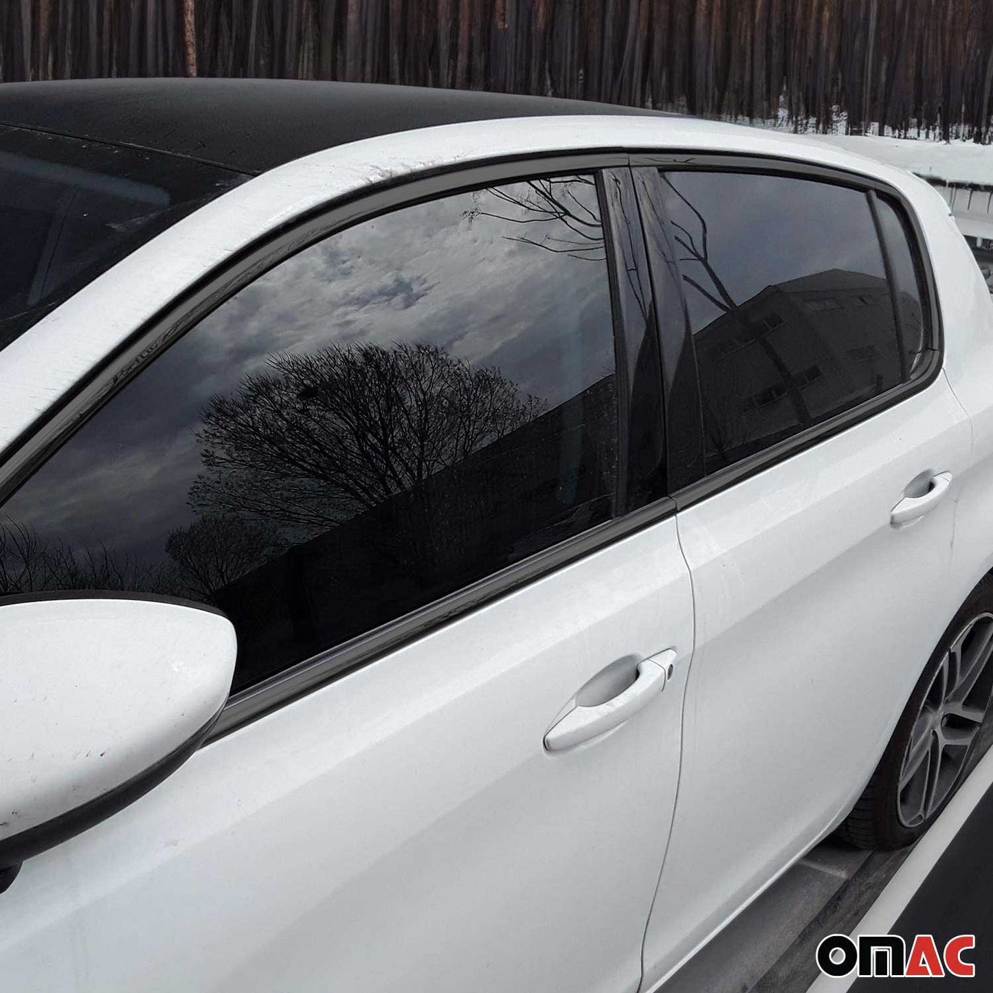 Fensterleisten Zierleisten für Peugeot 308 2013-2021 Edelstahl Dunkel 10tlg