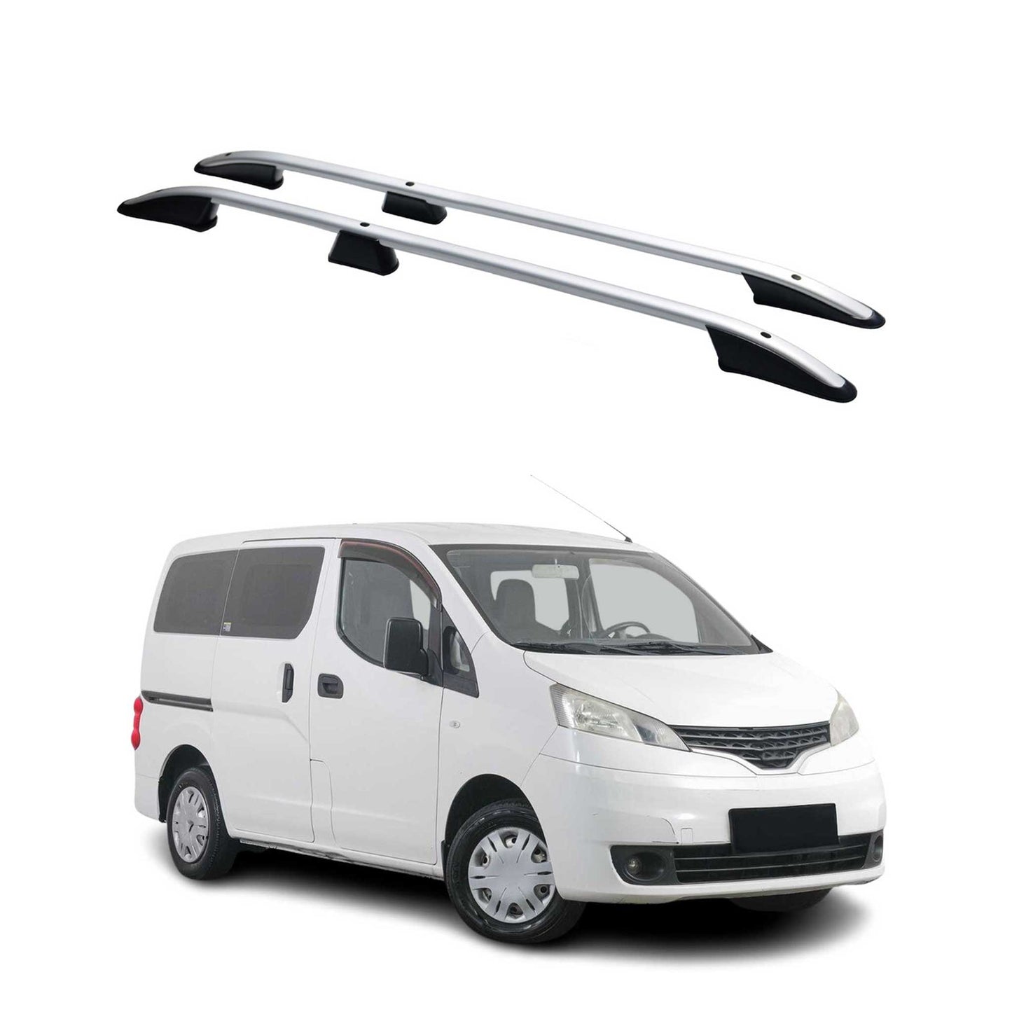 Dachreling Dachgepäckträger für Nissan NV200 2010-2024 Aluminium Silber 2x