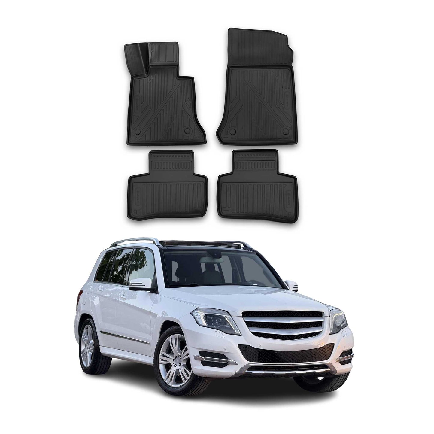 2008-2015 Mercedes GLK X204 Fußmatten TPE Schwarz 4 tlg