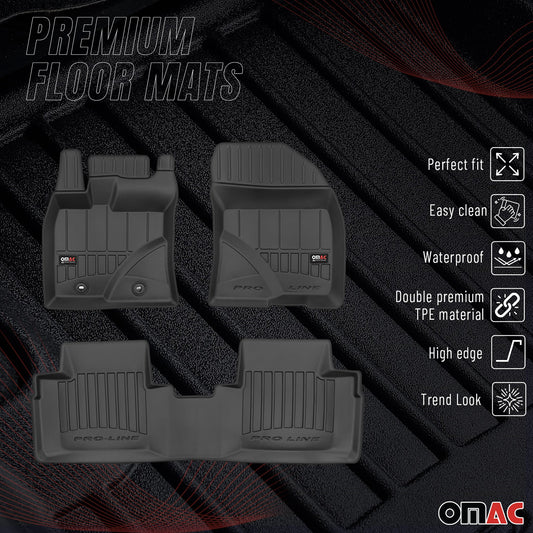 2009-2018 Toyota Avensis Fußmatten TPE Schwarz 3 tlg