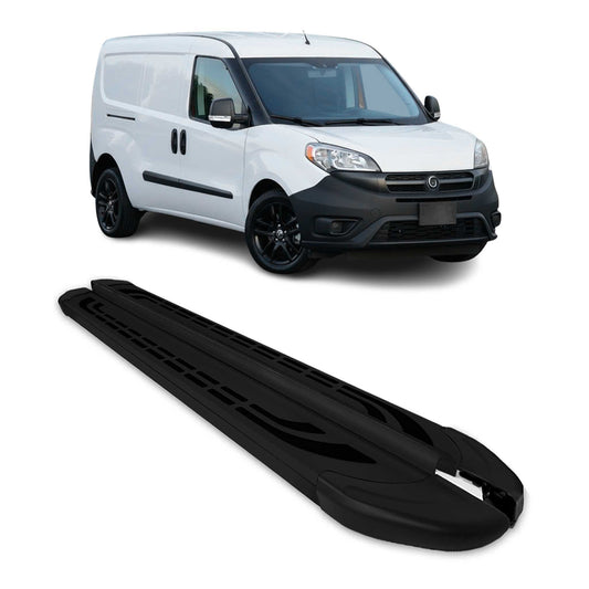 Seitenbretter Trittbretter für Fiat Doblo Maxi 2010-2021 Alu Schwarz Grau