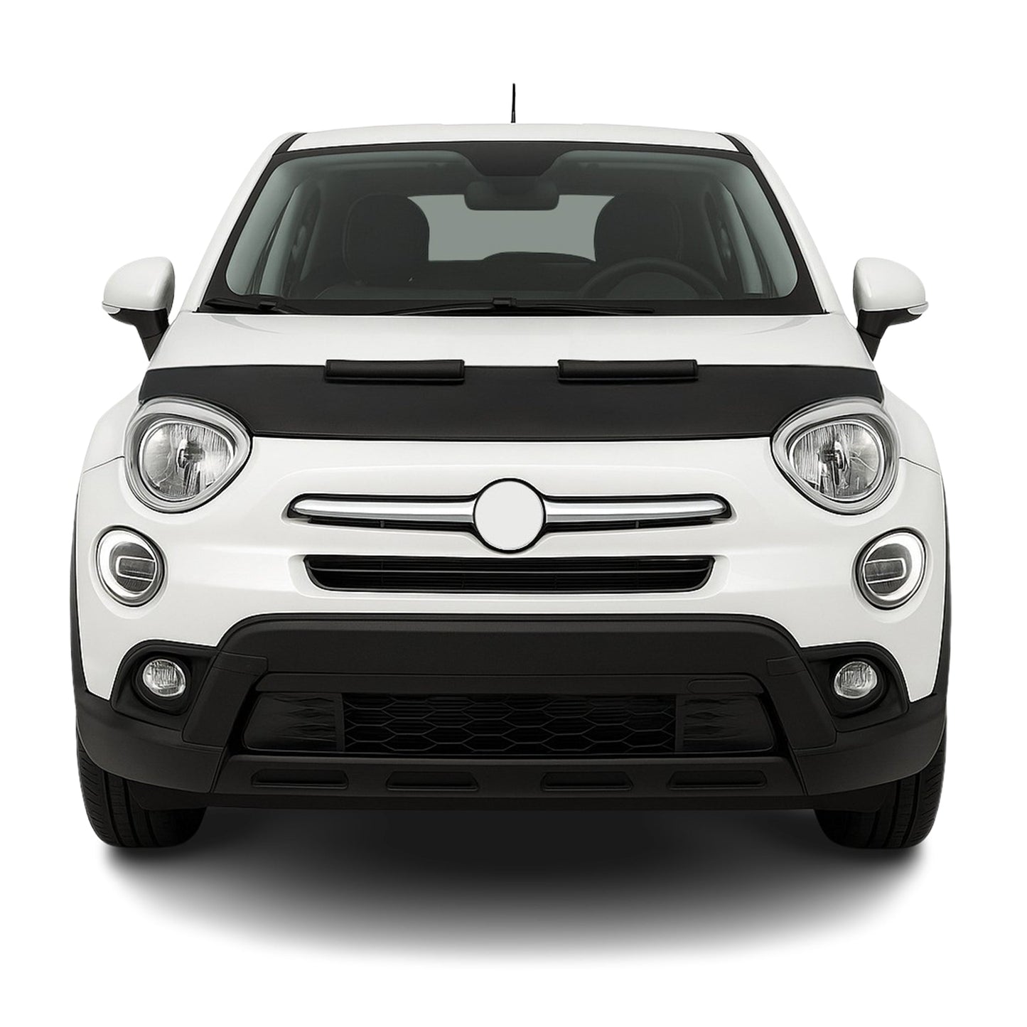 Haubenbra Steinschlagschutz Bonnet Bra für Fiat 500X 2015-2025 Schwarz Halb