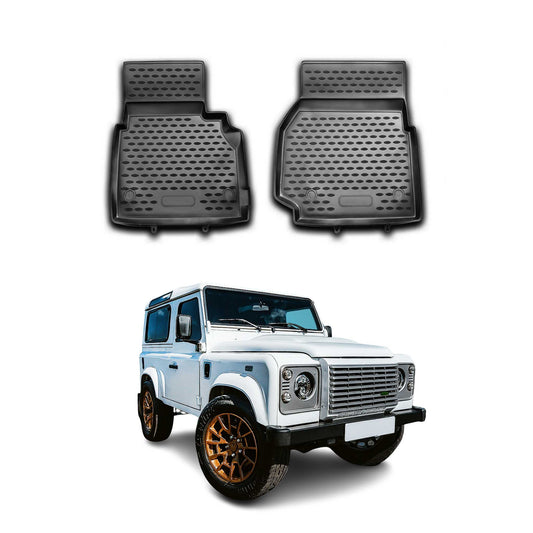 Covorașe auto Land Rover Defender D90 2007-2020 TPE Negre 2 buc