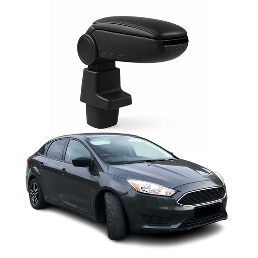 Podłokietnik środkowy, podłokietnik konsoli środkowej do Forda Focusa 2015-2018, skóra PU, czarny