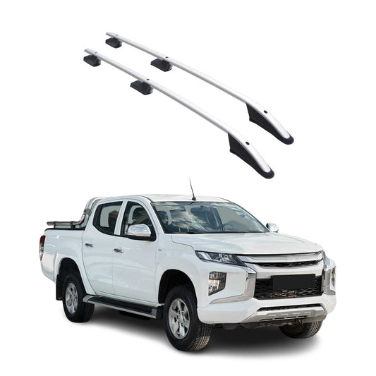 Aluminium Dachreling Querträger für Mitsubishi L200 2019-2025 Silber 2x