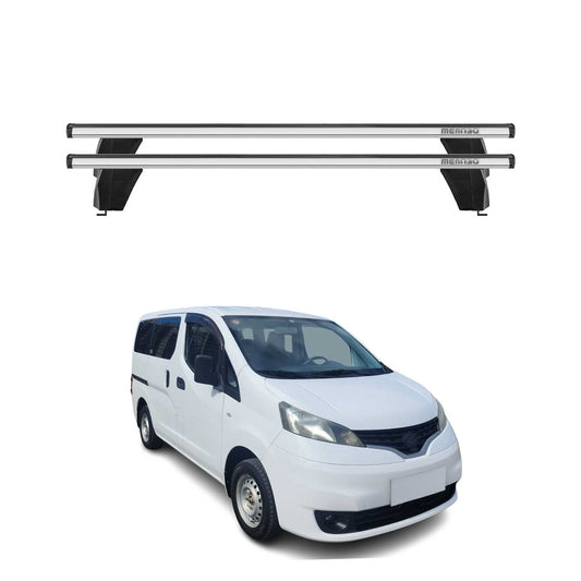 Menabo Dachträger Grundtäger für Nissan NV200 2009-2021 75kg Alu Silber 2 tlg