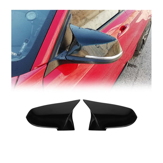 Spiegelkappen Spiegelabdeckung für BMW 1er F20 2011-2019 ABS Schwarz Glanz 2tlg