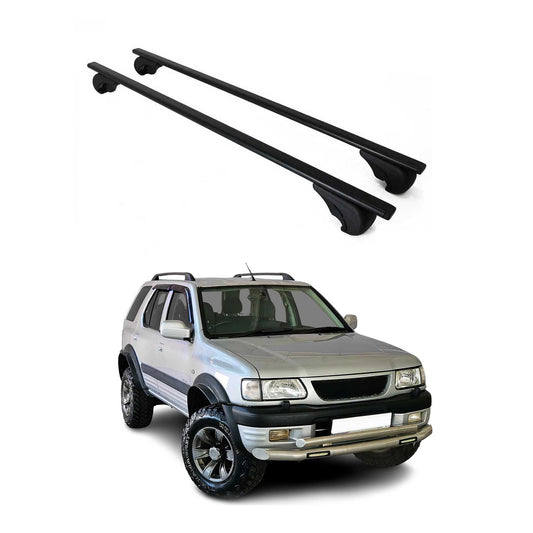 Portbagaj de plafon pentru Opel Frontera 1991-2004 75kg, negru metalic, 2 buc.