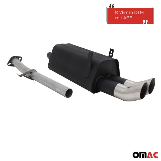 Evacuare sport Novus pentru BMW Seria 3 E36 316/318, tobă spate DTM 2x76mm cu ABE 