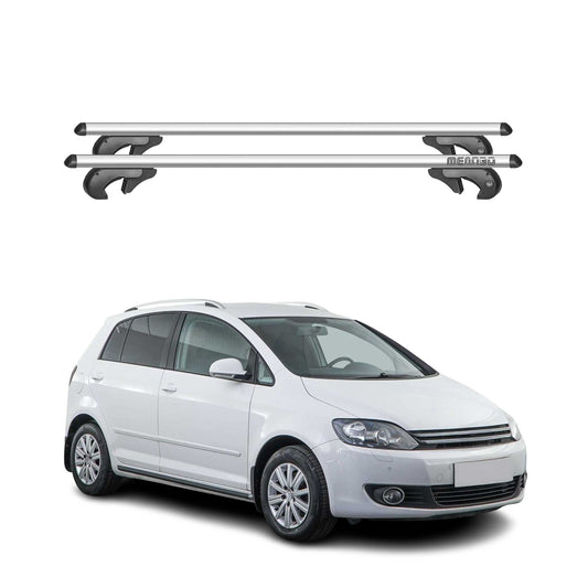 Menabo Dachträger Grundtäger für VW Golf 5G Plus 2012-2019 90kg Alu Silber 2 tlg