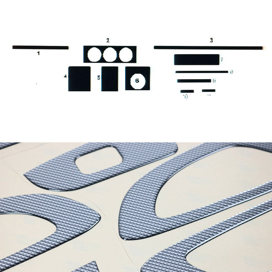Ornamente interioare pentru Audi 80 90 1986-1995, aspect carbon, 11 piese