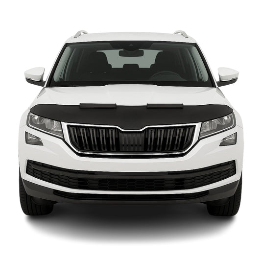 Haubenbra Steinschlagschutz Bonnet Bra für Skoda Kodiaq 2016-2025 Schwarz Halb