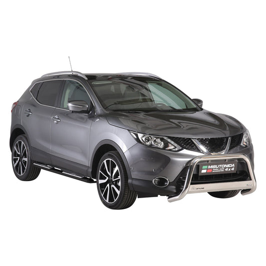 Edelstahl Seitenschweller Schwellerrohre für Nissan Qashqai 2014-2021 Schwarz