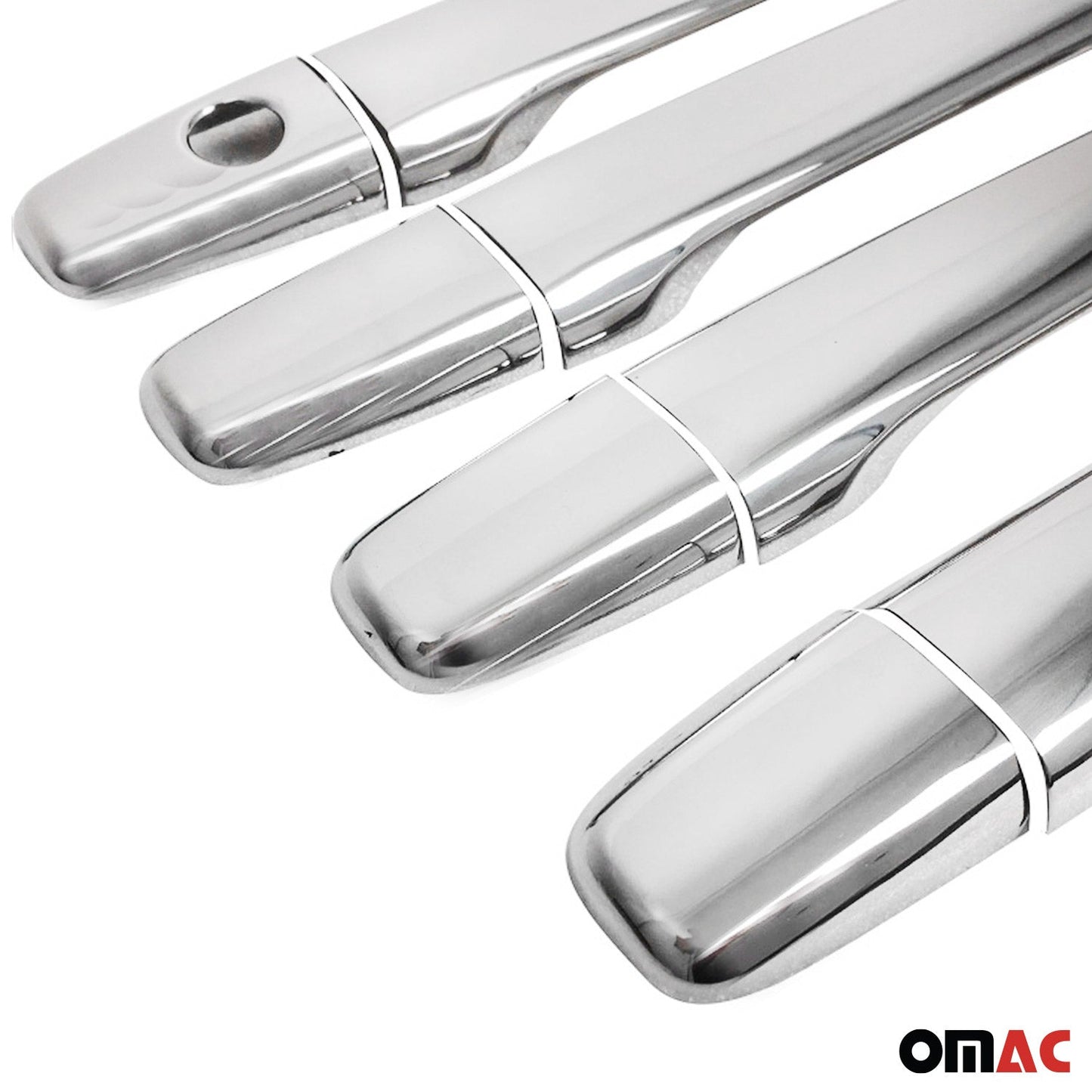 Capace/capace mânere uși pentru Peugeot 4007 2007-2012, oțel inoxidabil cromat, 4 uși, 8 bucăți