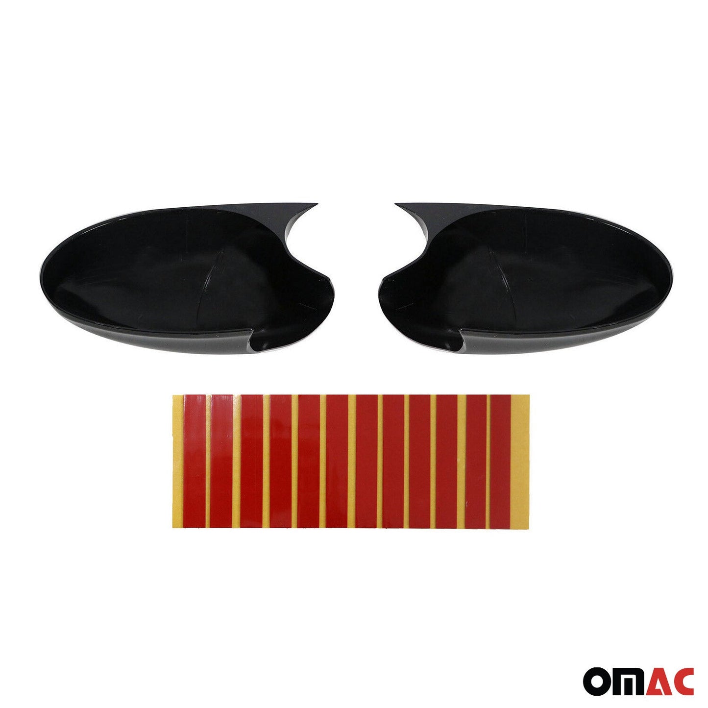 Spiegelkappen Spiegelabdeckung für BMW 3er E90 2005-2008 ABS Schwarz Glanz 2tlg