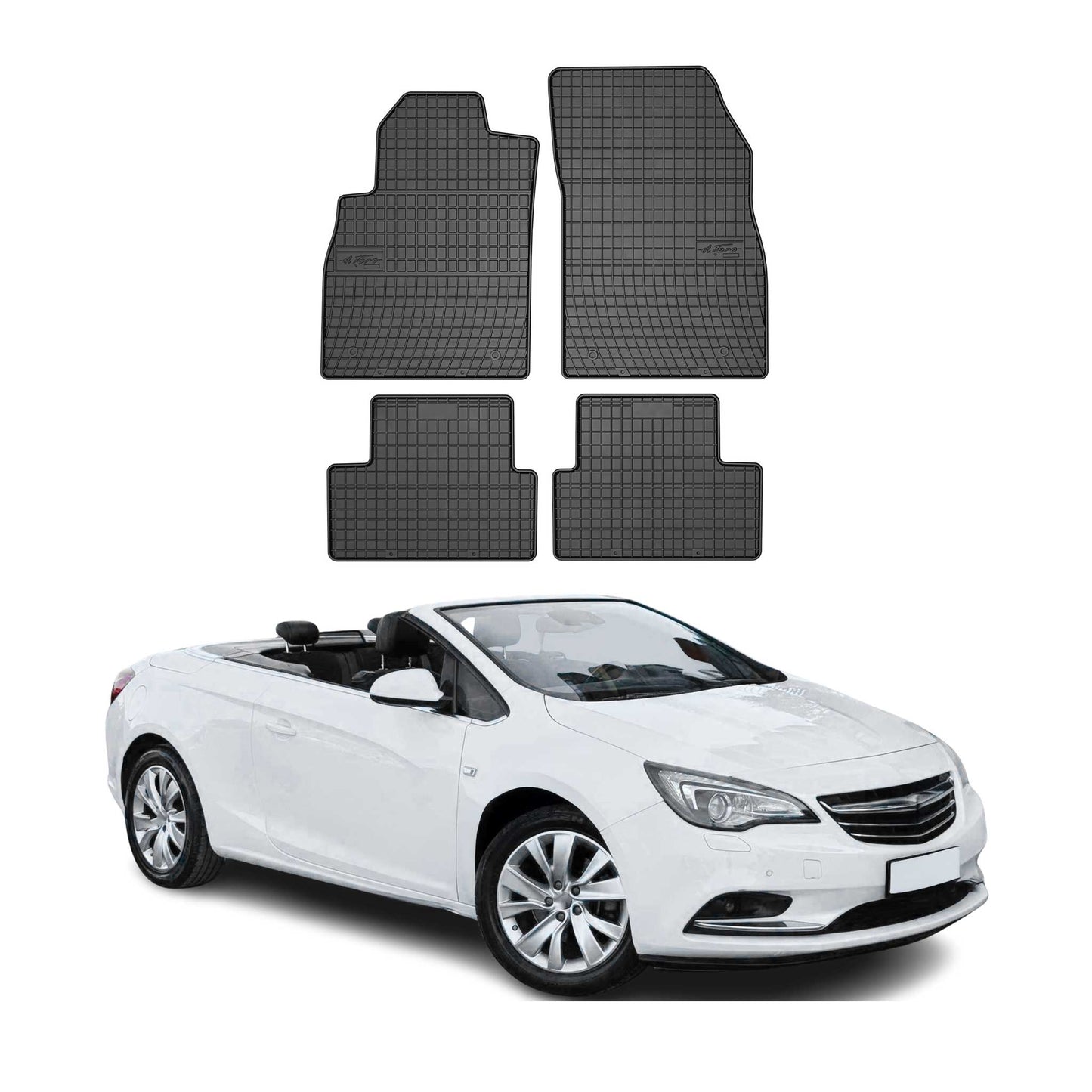 2013-2019 Opel Cascada Fußmatten TPE Schwarz 4 tlg