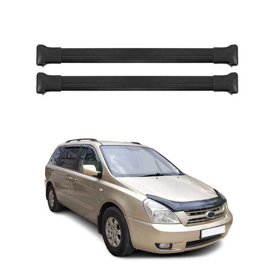 Dachträger Grundtäger für Kia Carnival 2005-2014 75kg Aluminium Schwarz 2 tlg