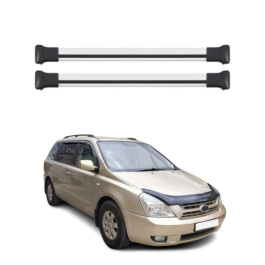 Dachträger Grundtäger für Kia Carnival 2005-2014 75kg Aluminium Silber 2 tlg