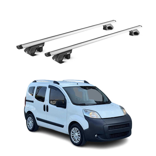 Dachträger Grundtäger für Peugeot Bipper 2007-2017 3-5 tür 90kg Alu Grau 2x ABE