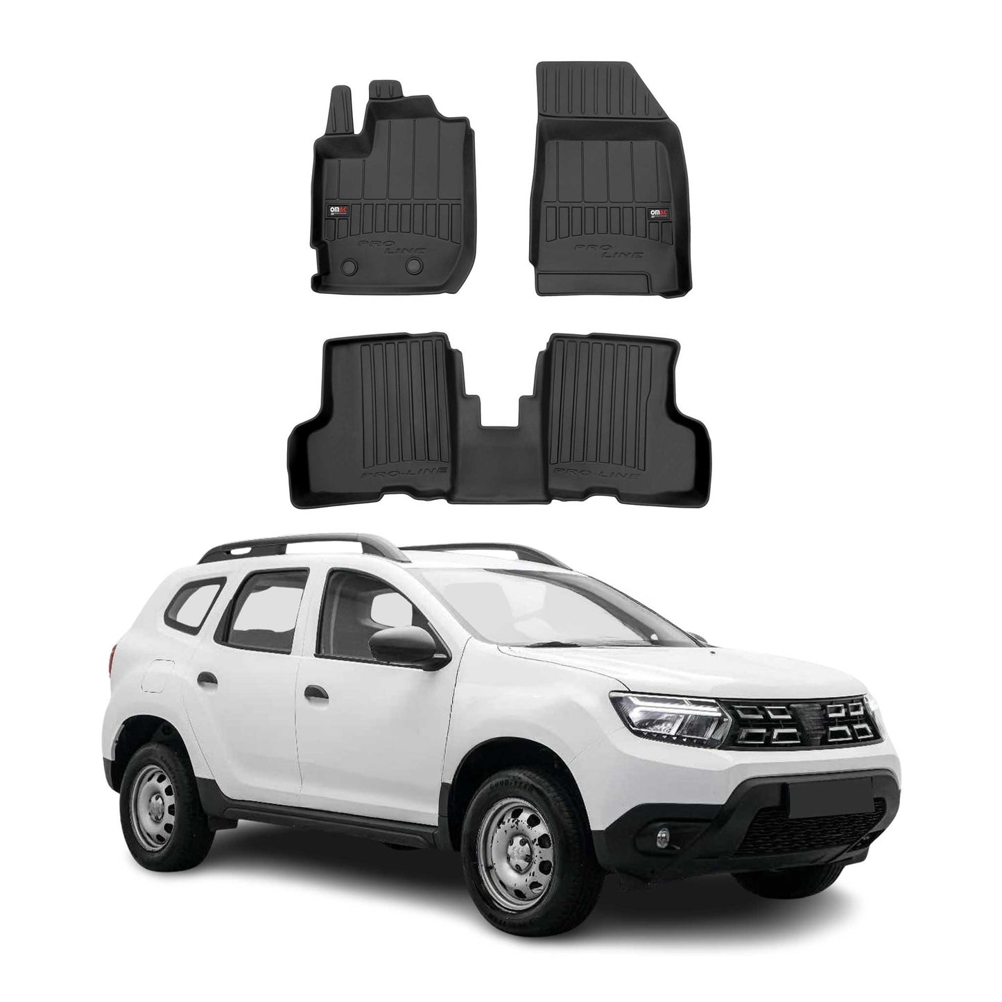 2021-2024 Dacia Duster II Fußmatten TPE Schwarz 3 tlg