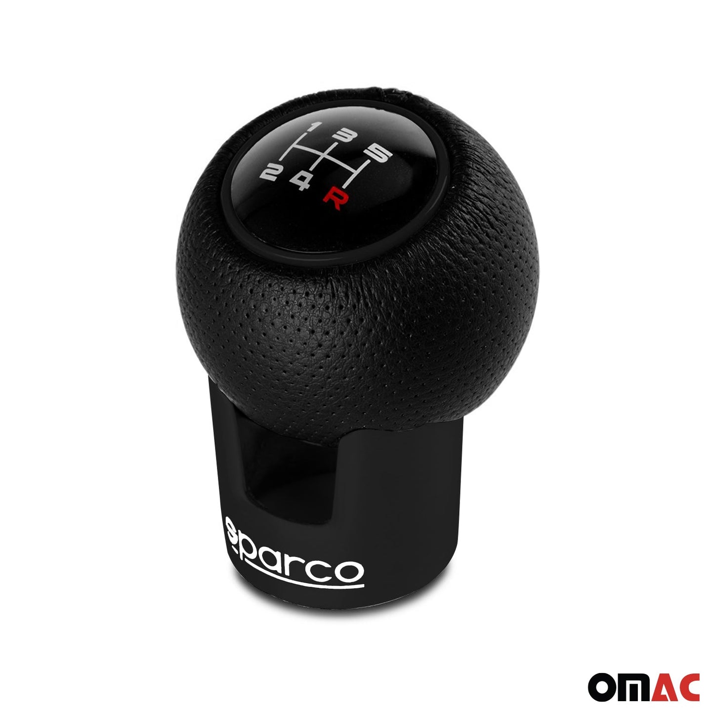 SPARCO Schaltknauf Schalthebel Schaltknopf Aluminium Kunstleder Mattschwarz