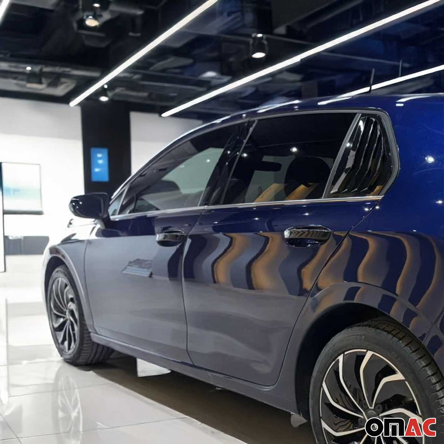 Benzi decorative pentru geamuri pentru VW Golf 8 2019-2025, oțel inoxidabil cromat, 6 bucăți