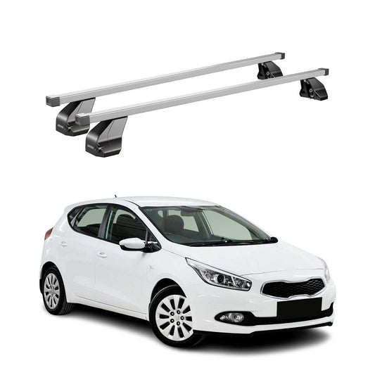 Menabo Dachträger Grundtäger für Kia Ceed 2012-2018 75kg Stahl Silber 2 tlg