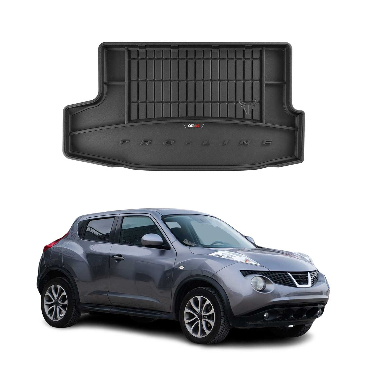 OMAC Gummi Kofferraumwanne für Nissan Juke 2010-2019 TPE Laderaumwanne Schwarz