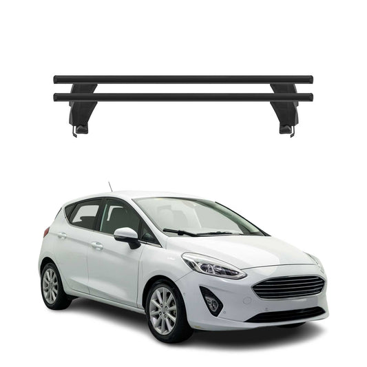 Menabo Portbagaj de plafon pentru Ford Fiesta 2017-2020 50kg Aluminiu Negru 2 bucăți
