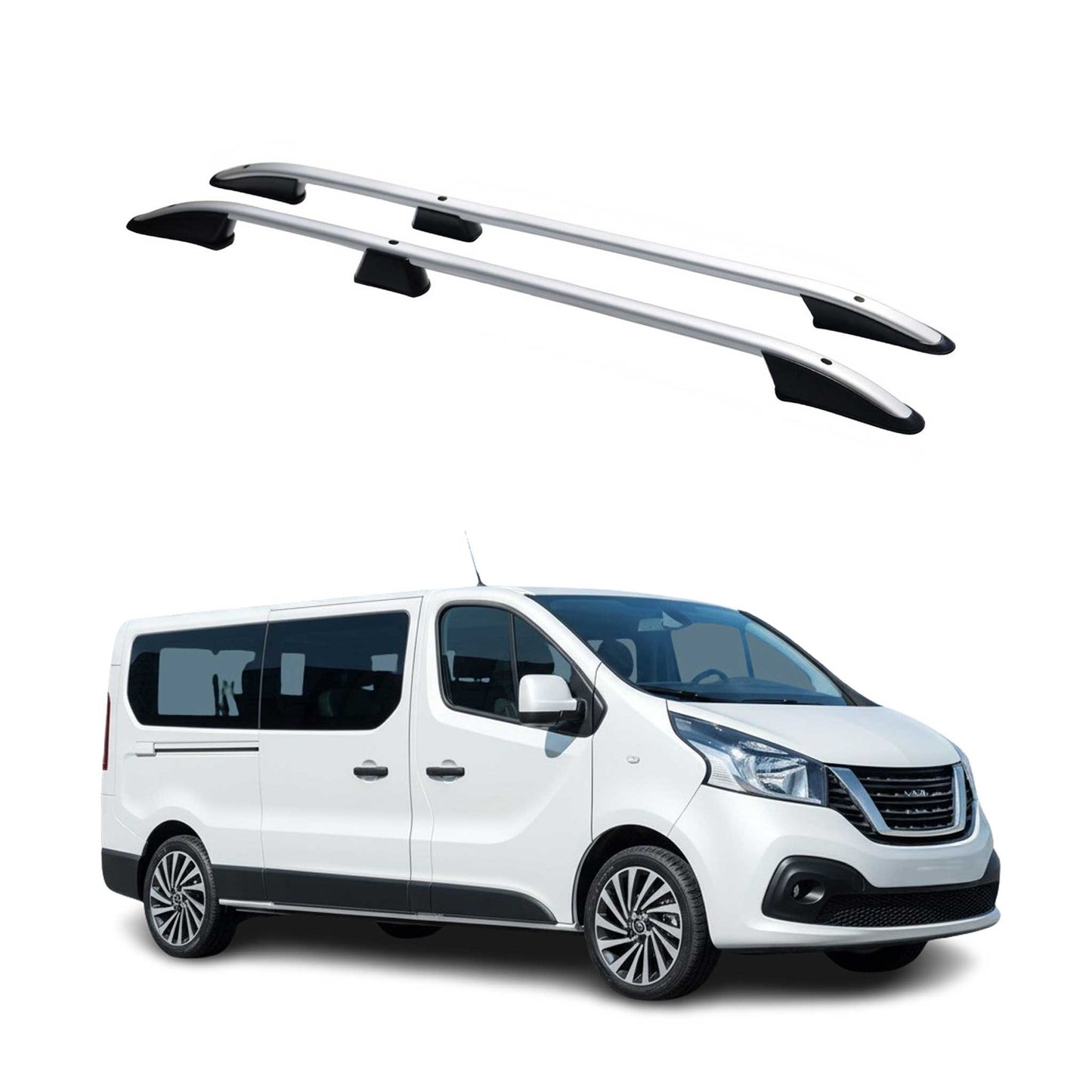 Dachreling Dachgepäckträger für Nissan NV300 2014-2024 L2 Langer  Alu Grau