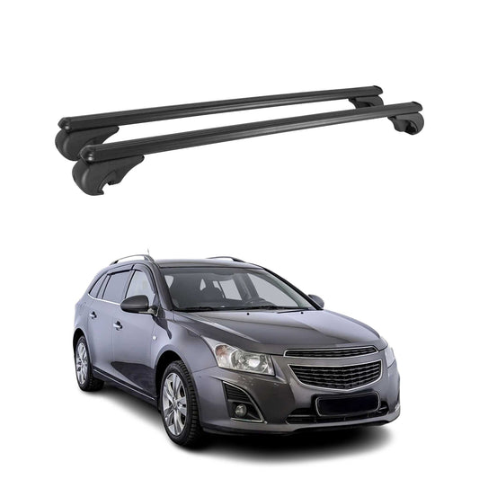 Dachträger für Chevrolet Cruze Kombi 2012-2015 Gepäckträger Aluminium Schwarz 2x