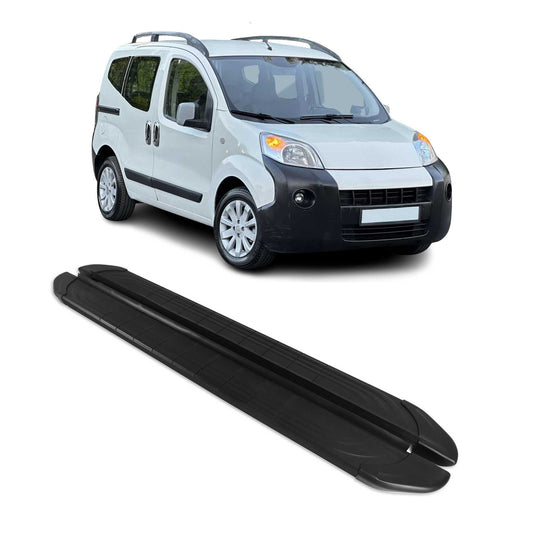 Trittbretter Seitenschweller für Citroen Nemo 2009-2020 Aluminium Schwarz 2tlg