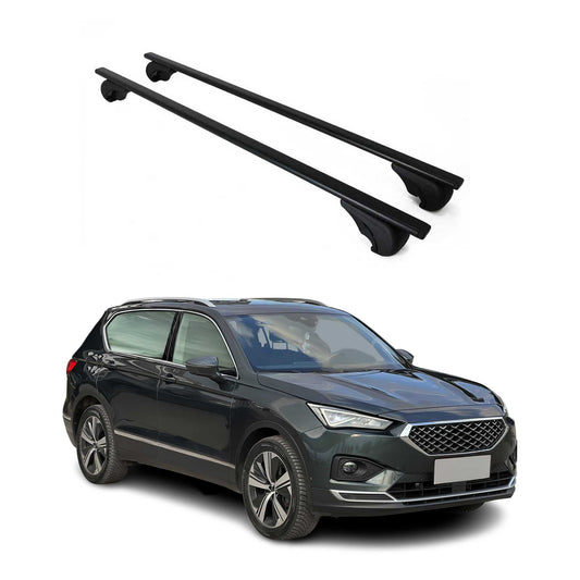 Portbagaj de plafon pentru Seat Tarraco 2018-2025 75kg, negru metalic, 2 buc.