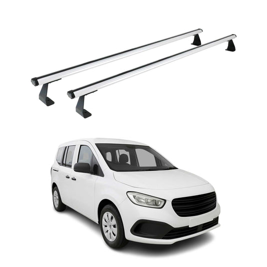 Portbagaj de plafon pentru Mercedes Citan W420 2021-2025 75kg aluminiu argintiu 2 buc