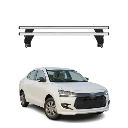 Menabo Dachträger Grundtäger für Suzuki Dzire 2017-2025 50kg Alu Silber 2 tlg