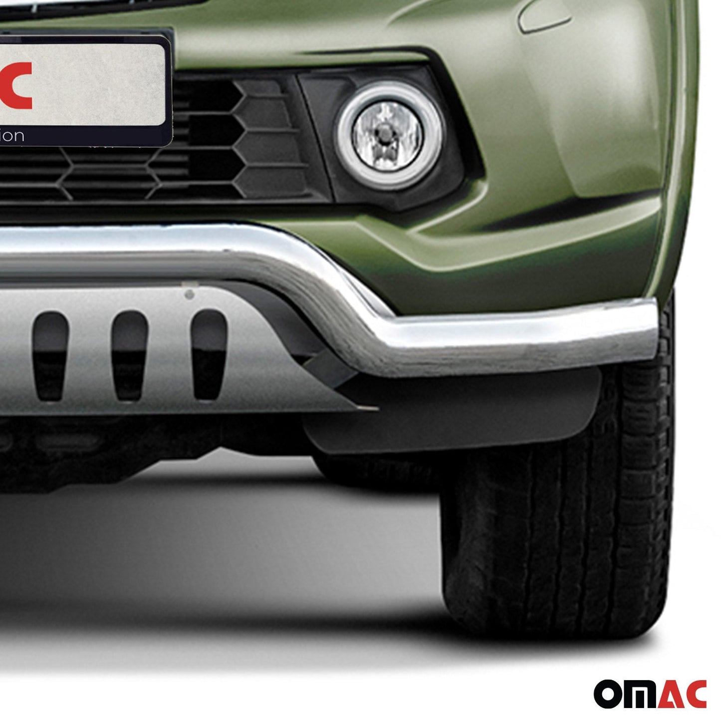 Bară de protecție față pentru Mitsubishi L200 2015-2022, oțel inoxidabil, omologată ABE, argintie