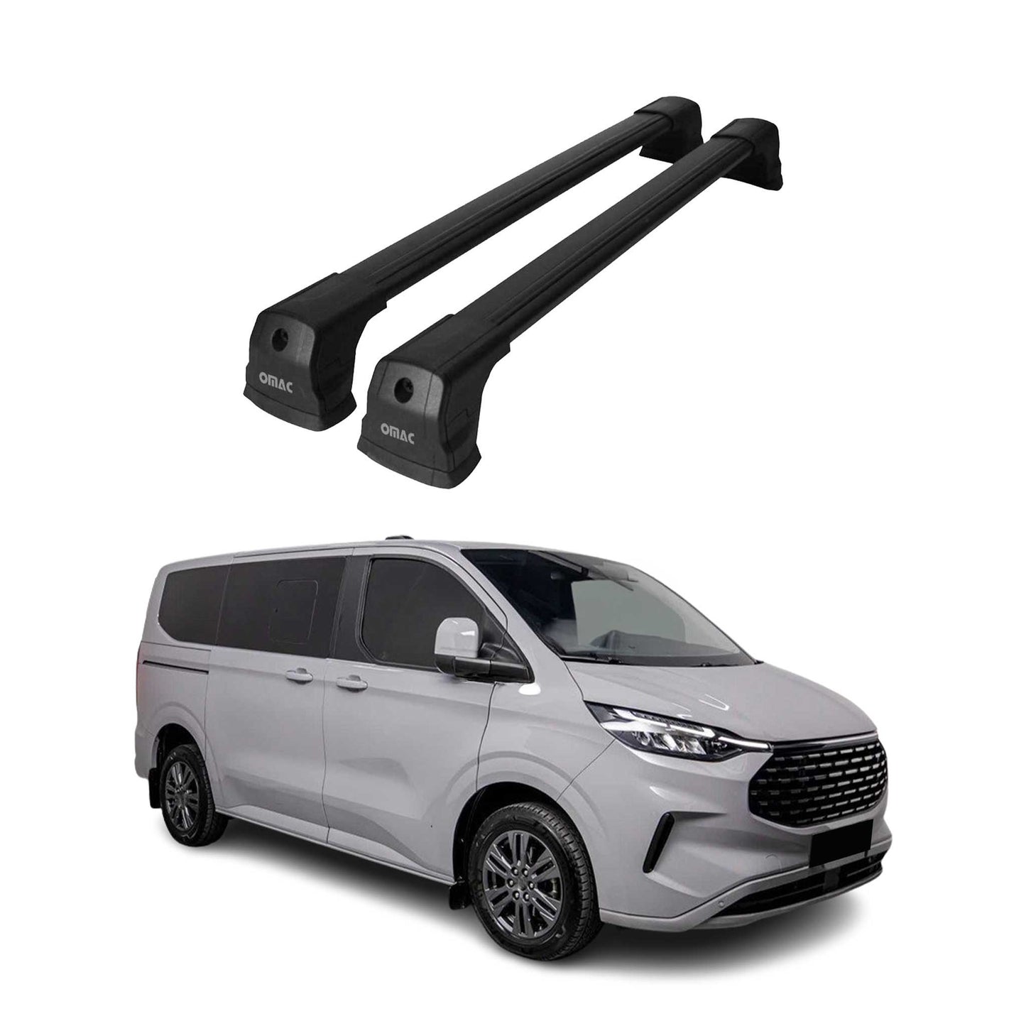 Dachträger für Ford Transit Custom / Tourneo Custom 2023-2025 75kg Alu Schwarz