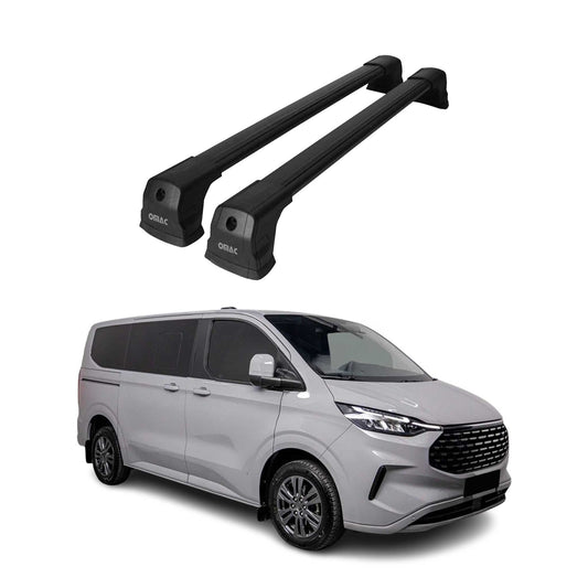 Dachträger für Ford Transit Custom / Tourneo Custom 2023-2025 75kg Alu Schwarz