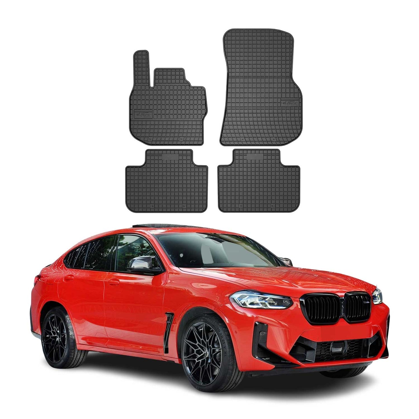 2018-2025 BMW X4 G02 Fußmatten TPE Schwarz 4 tlg