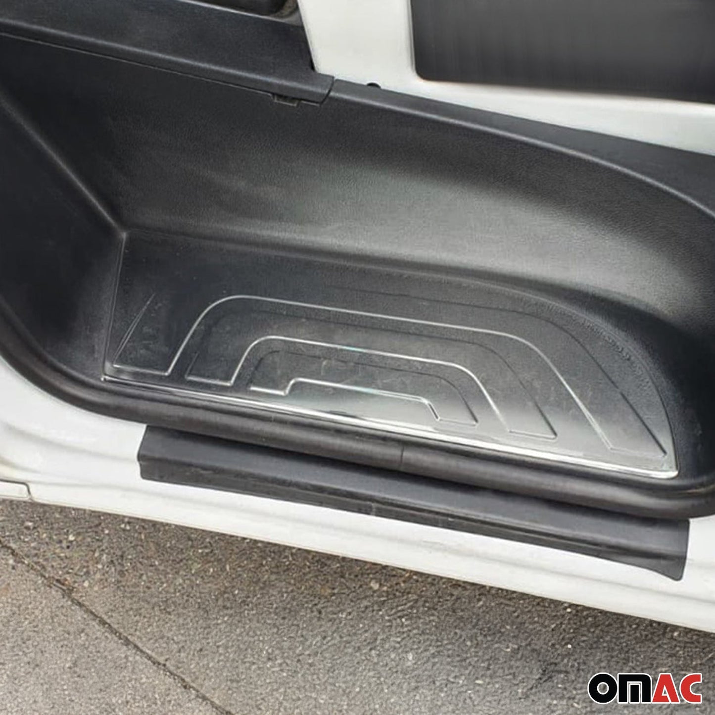 Ornamente prag ușă pentru Mercedes Sprinter 907 2018-2025, oțel inoxidabil, set 3 piese